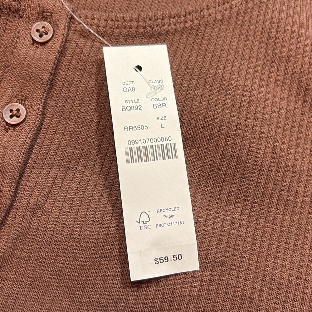 J. Crew Brown Ruffled Strap Ribbed Tank Top - Picture 7 of 9